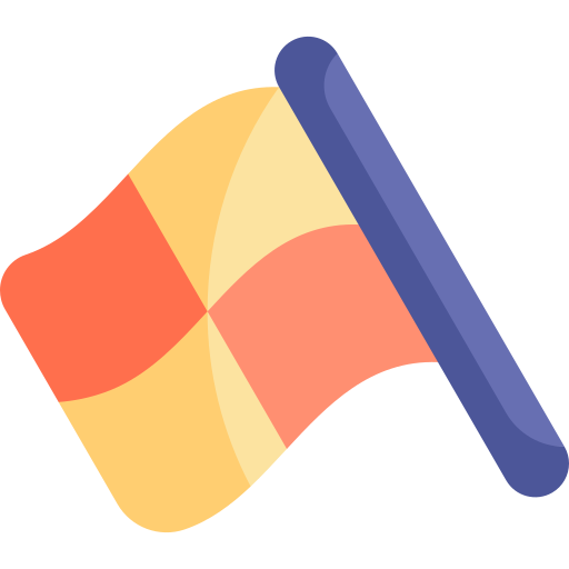 Флаг офсайда Kawaii Flat иконка