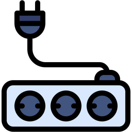 전원 소켓 Generic color lineal-color icon