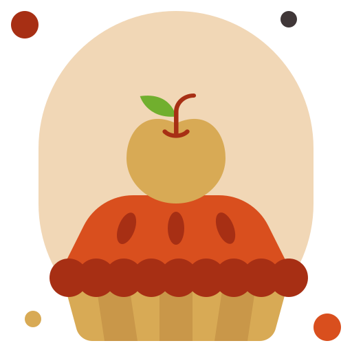 яблочный пирог Generic color fill иконка