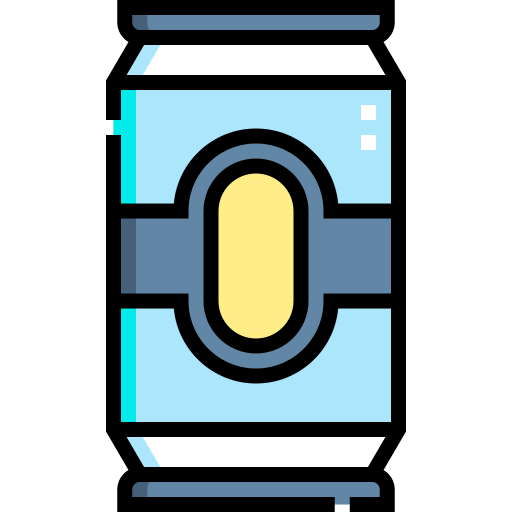 Soda can Detailed Straight Lineal color icon