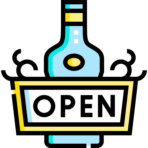 Open bar Detailed Straight Lineal color icon
