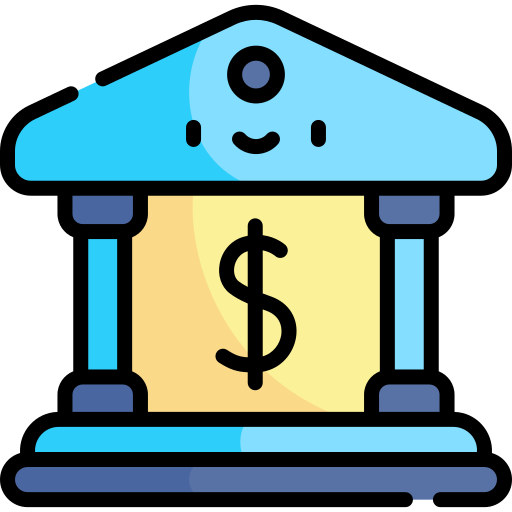 bancario Kawaii Lineal color icono