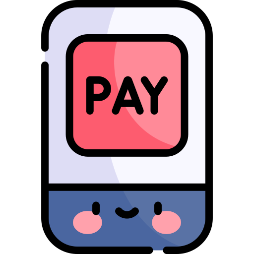 pagamento mobile Kawaii Lineal color icona