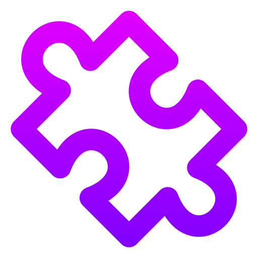 puzzle Generic gradient outline icona