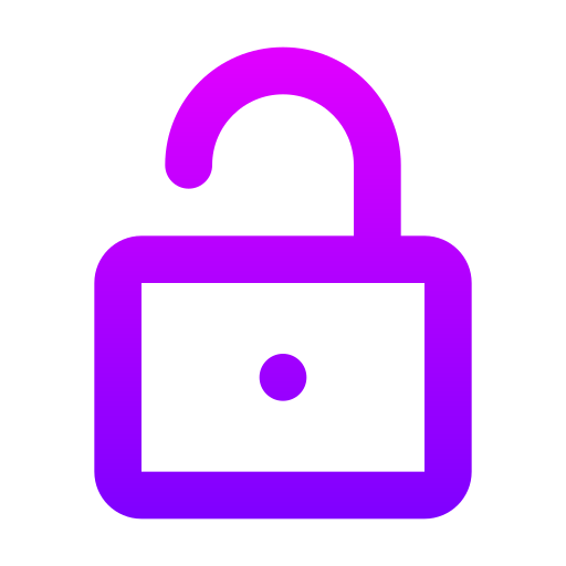 Unlock Generic gradient outline icon
