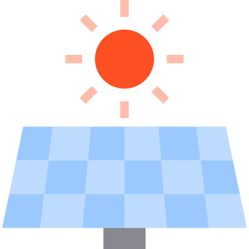 panel solar srip Flat icono