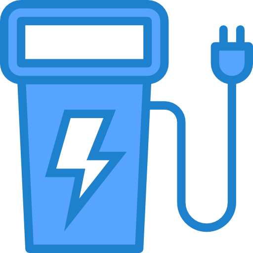 elektrisch station srip Blue icoon