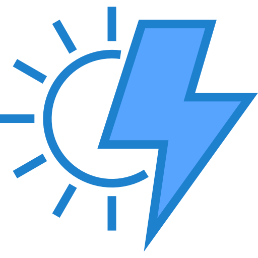 zonne energie srip Blue icoon