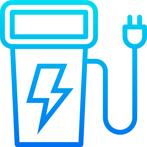 estacion electrica srip Gradient icono