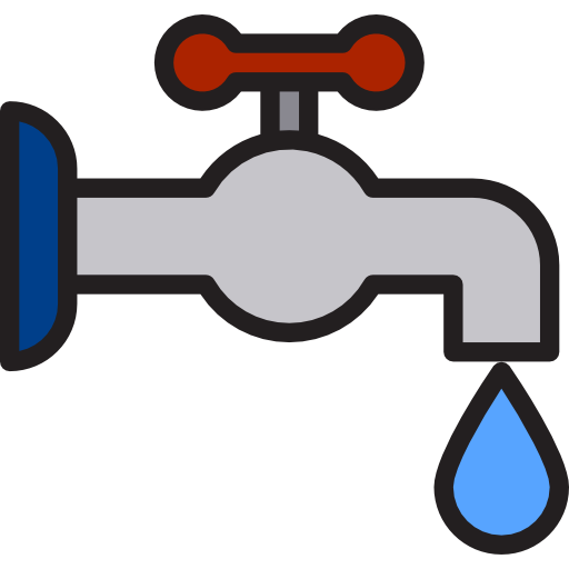 Water tap srip Lineal Color icon
