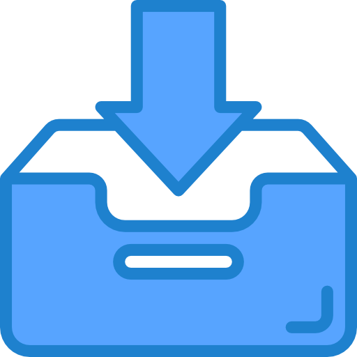 bandeja de entrada srip Blue icono