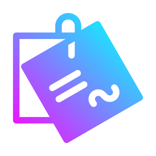 Note Generic gradient fill icon