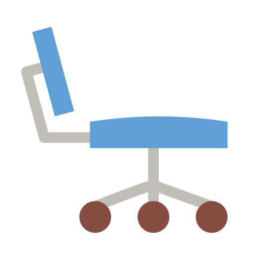 cadeira de escritório Generic color fill Ícone