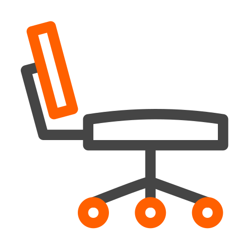chaise de bureau Generic color outline Icône