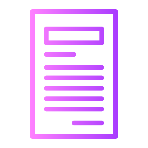 Cover letter Generic gradient outline icon