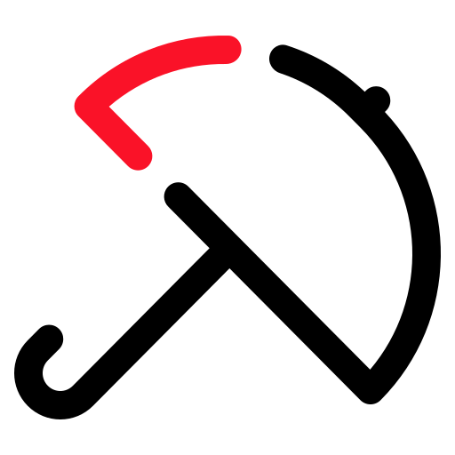 開いた傘 Generic color outline icon