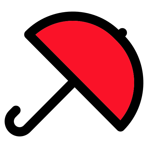 開いた傘 Generic color lineal-color icon
