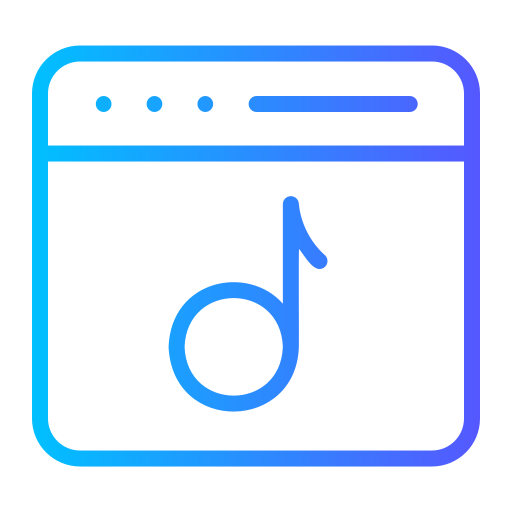 Music Generic gradient outline icon