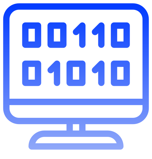 Binary code Generic gradient outline icon