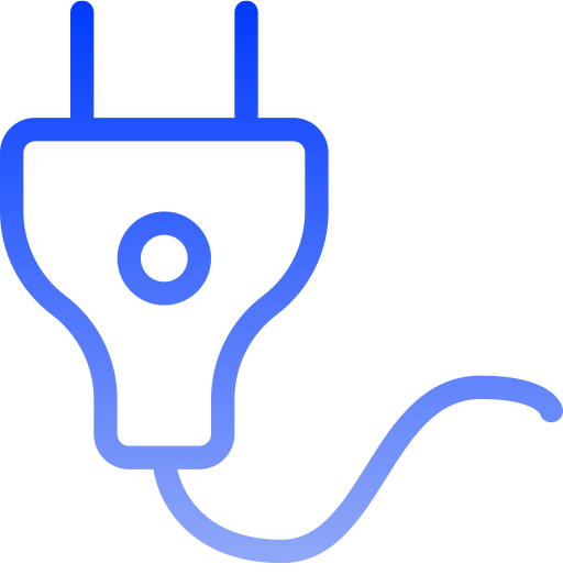 Plug in Generic gradient outline icon