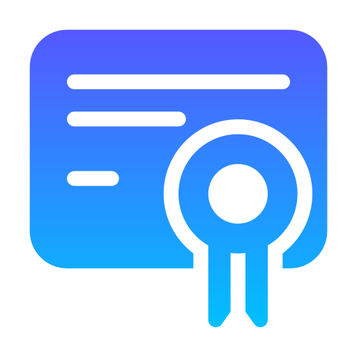 Certificate Generic gradient fill icon