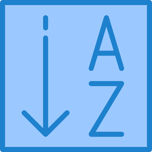 alphabetisch srip Blue icon