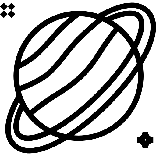 saturno turkkub Lineal icono