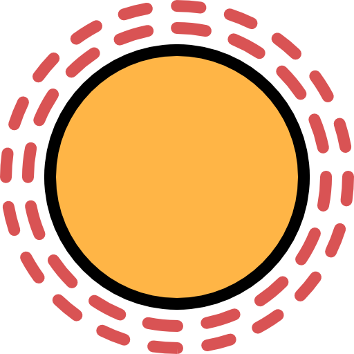słońce turkkub Lineal Color ikona