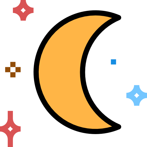 księżyc turkkub Lineal Color ikona