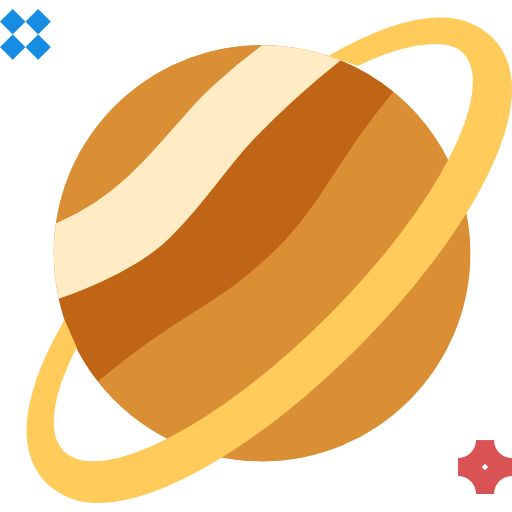 Saturn turkkub Flat icon