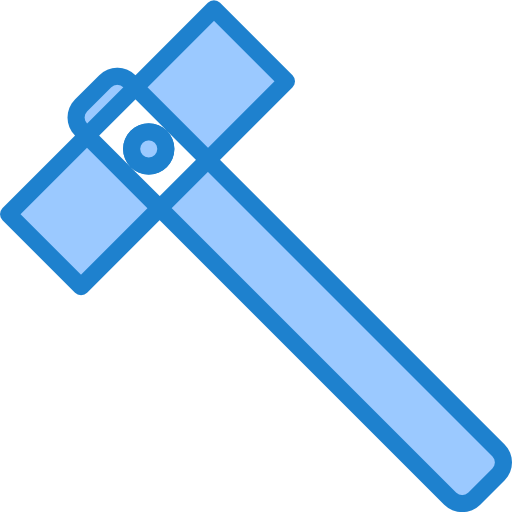 doodslag hamer srip Blue icoon