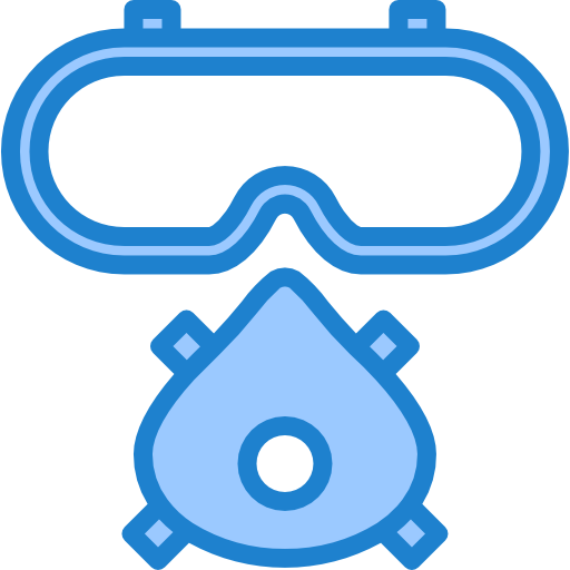 Safety glasses srip Blue icon