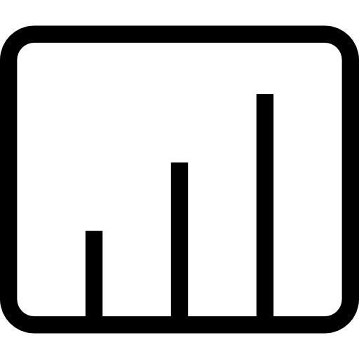 wykres słupkowy Pictogramer Outline ikona