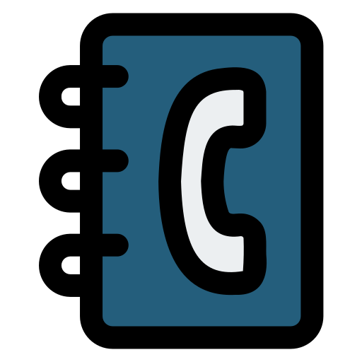 libreta de contactos Generic color lineal-color icono