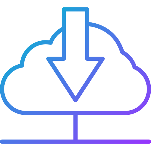 Cloud download Generic gradient outline icon