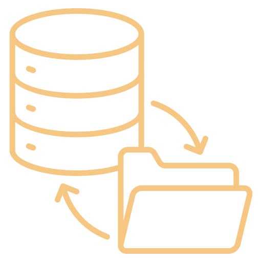 Data backup Generic color outline icon