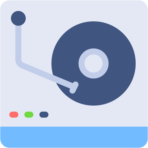 Vinyl player Generic color fill icon