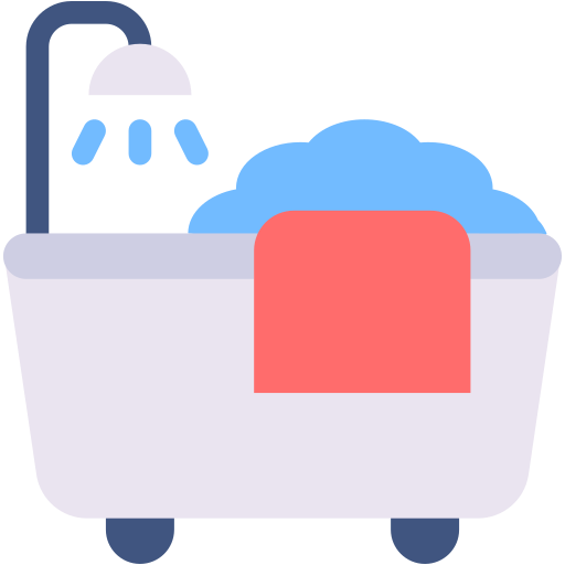 vasca da bagno Generic color fill icona