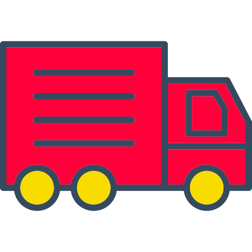 ciężarówka dostawcza Generic color lineal-color ikona
