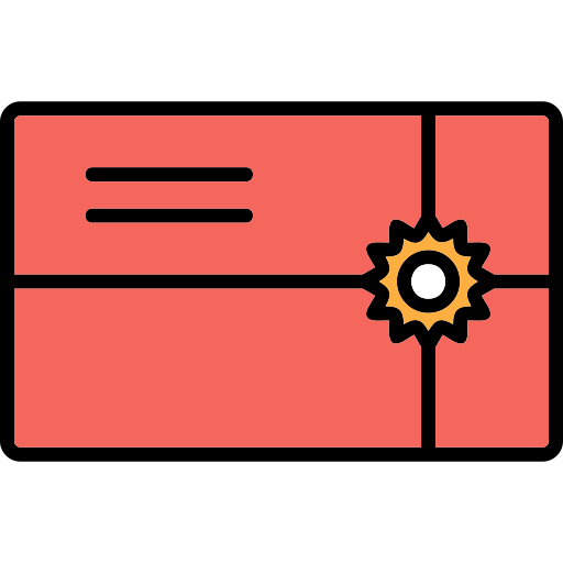 tarjeta de regalo Generic color lineal-color icono
