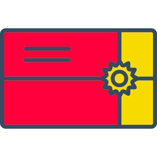 tarjeta de regalo Generic color lineal-color icono