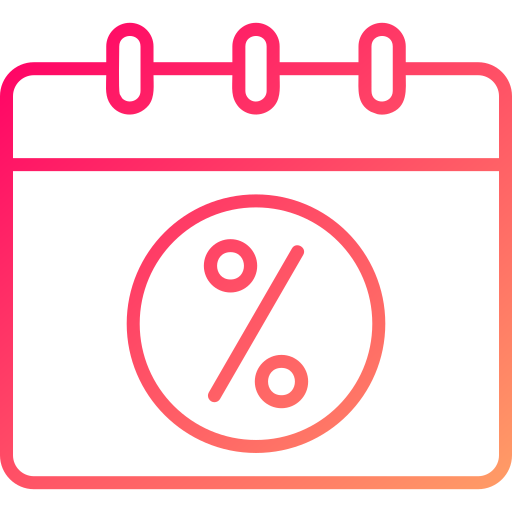 kalender Generic gradient outline icoon