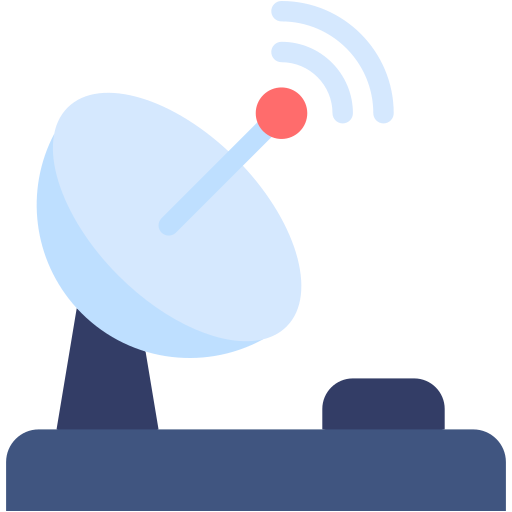 antena parabólica Generic color fill icono
