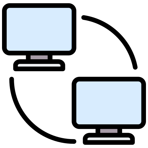 rete di computer Generic color lineal-color icona