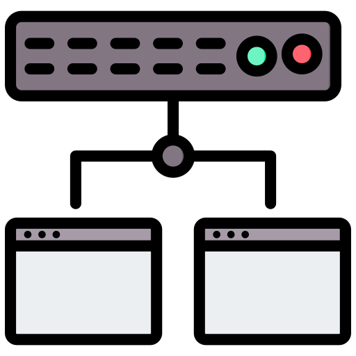 balanceador de carga Generic color lineal-color Ícone