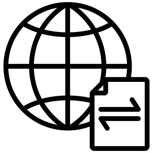 datei Übertragung Generic black outline icon