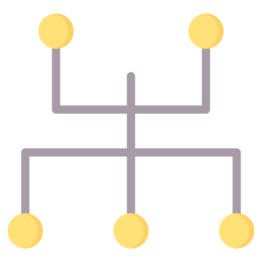 Network topology Generic color fill icon