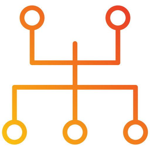 netwerk topologie Generic gradient outline icoon