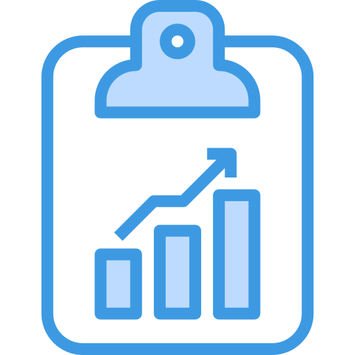 Statistics itim2101 Blue icon