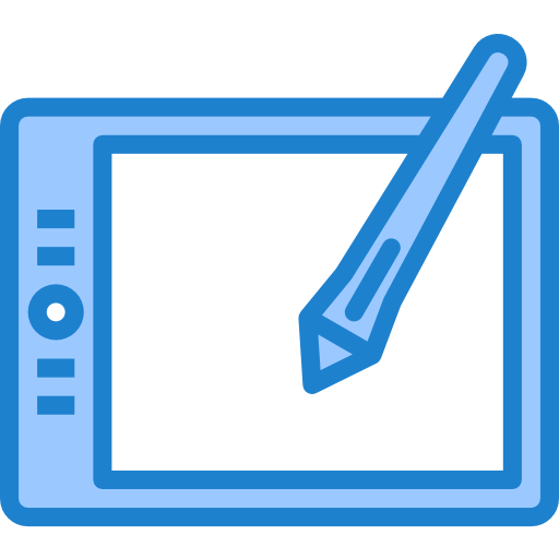 Graphic tablet srip Blue icon